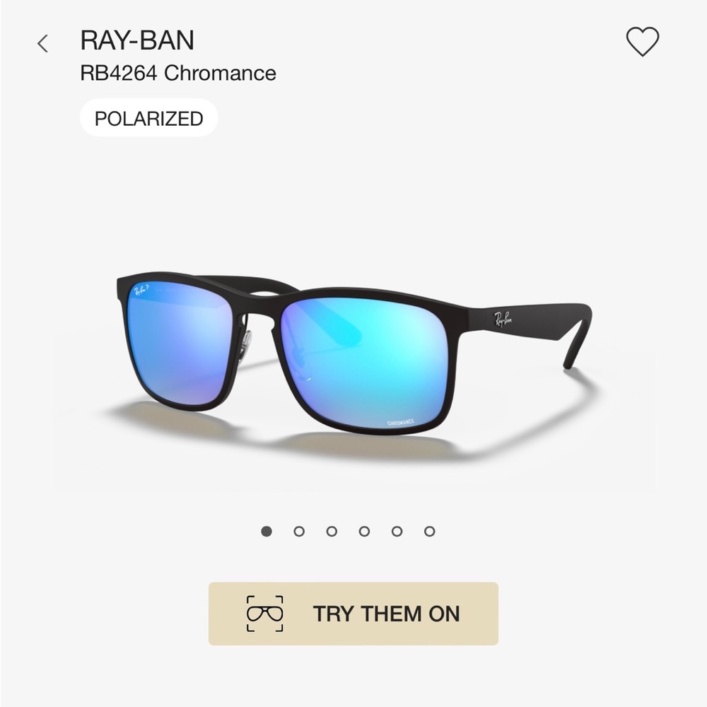 Like New Ray-Ban polarized Chromance mirror lens subglasses